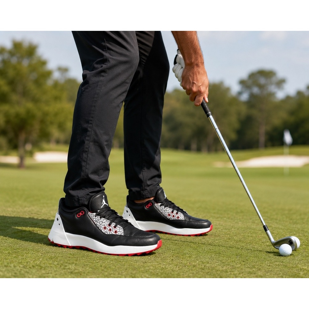 Nike Jordan ADG 2 Black Cement Golf Shoes Mens 9.5 CT7812-001 Elephant Print - Picture 2 of 7
